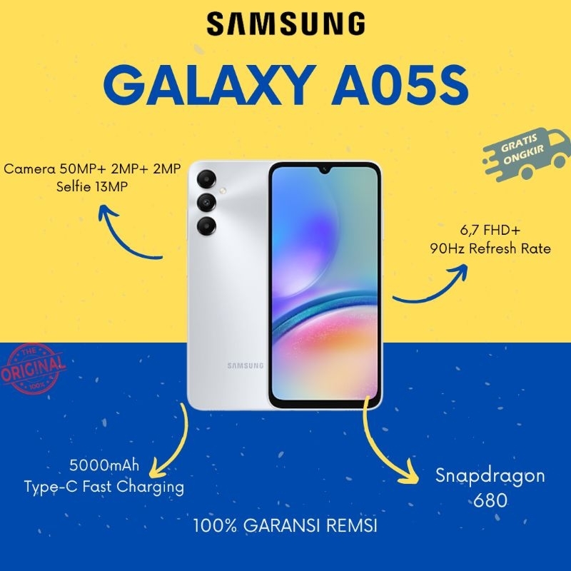 [READY STOCK] SAMSUNG GALAXY A05s RAM 6GB ROM 128GB GARANSI RESMI SAMSUNG