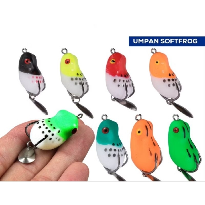 Lure / Umpan Soft Frog 2,5cm & 3,2cm Casting Gabus Toman Hampala
