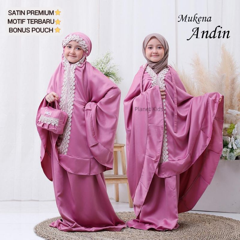 Mukena Anak Perempuan Beli Mukena Anak Perempuan Model Andin (Tas Sajadah) Bisa COD