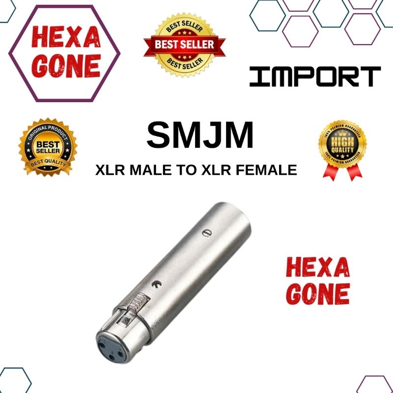 Jack converter XLR Male to XLR Female