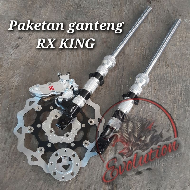Paketan ganteng shock depan RX KING + CAKRAM SET komplit shock depan RX KING variasi paketan cakram 