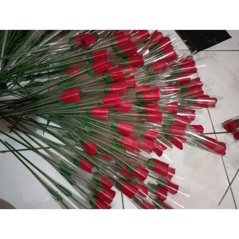 WISUDA DAY BUNGA MAWAR FLANEL/ BUNGA Palsu MAWAR SATUAN / BUNGA MAWAR TANGKAI