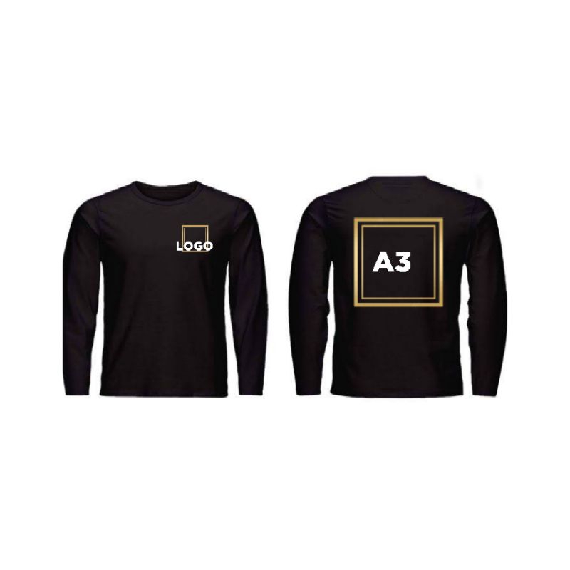 kaos sablon custom A3 + LOGO