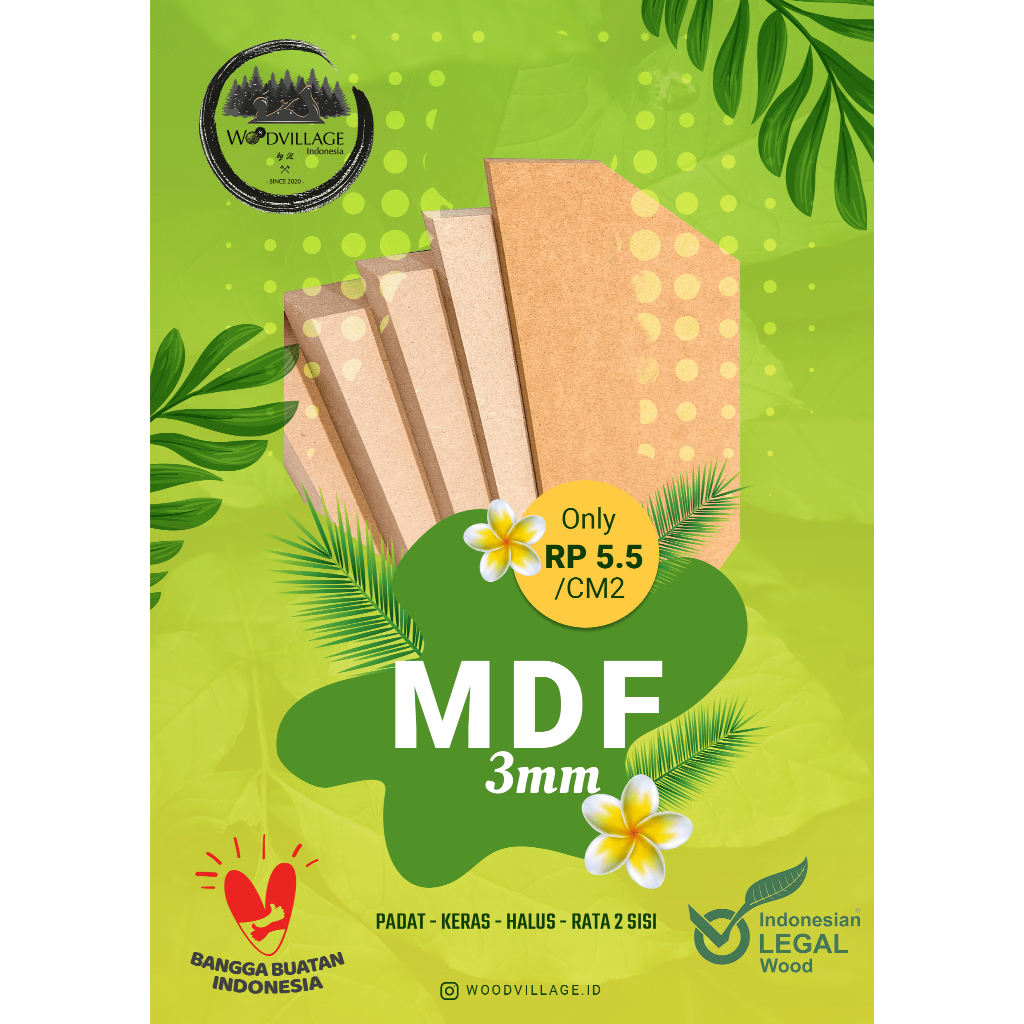 CUSTOM POTONG MDF BOARD 3MM 3 MM