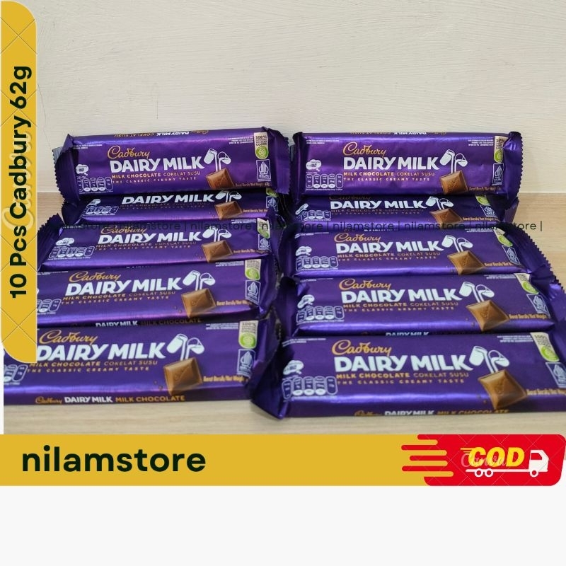 

10 PCS Cadbury dairy milk 62 gr