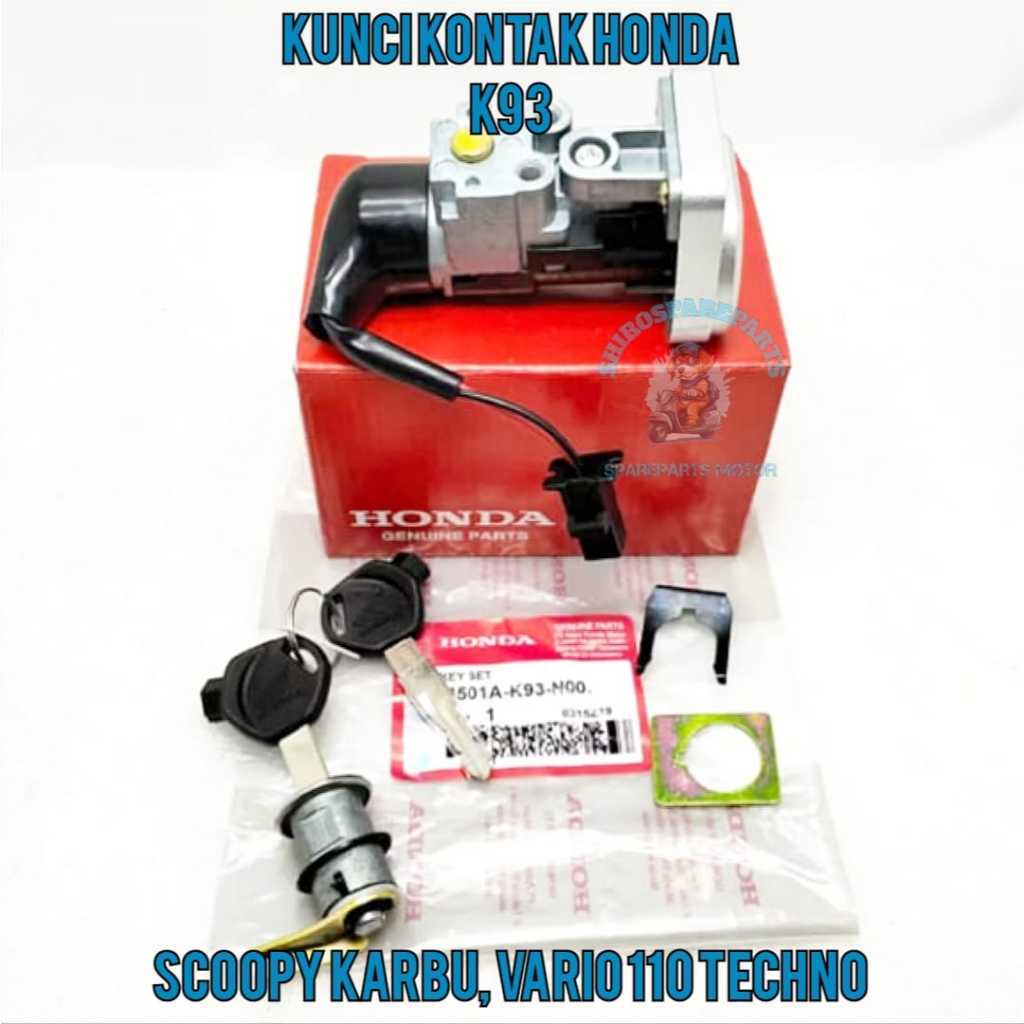 Kunci Kontak + Kunci jok K93 Asli Original motor Honda Scoopy Karbu , Vario Techno 110 Kunci Motor 1