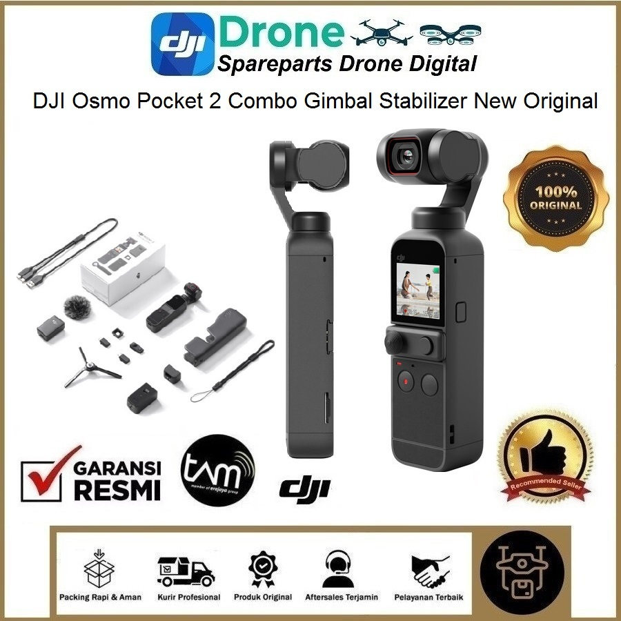 DJI Osmo Pocket 2 Combo Gimbal Stabilizer Garansi Resmi TAM DJI Osmo Pocket 2 Combo New
