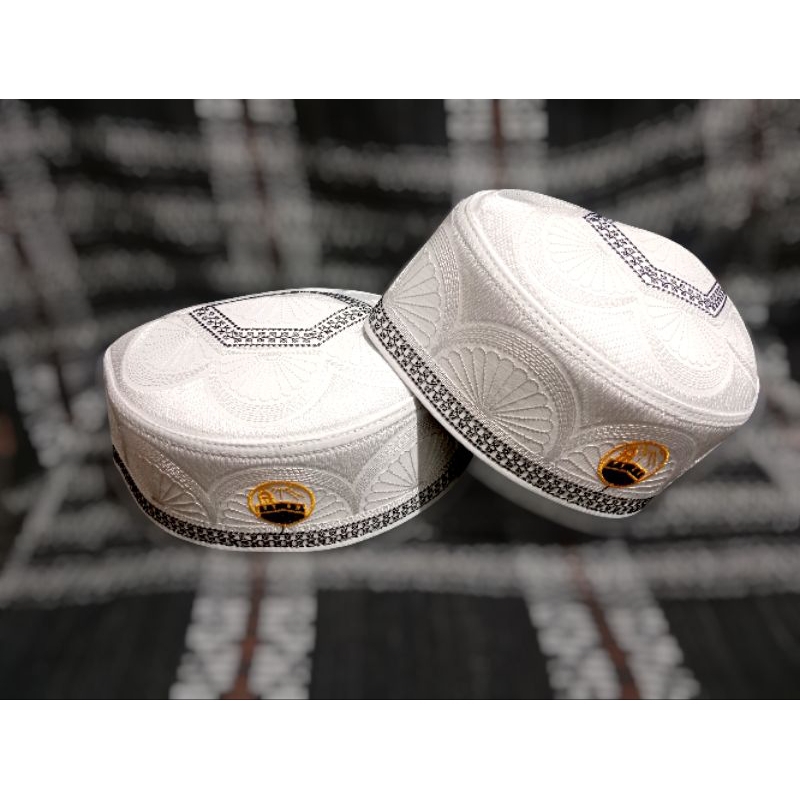 peci malaysia logo kabah motif bordir ukuran dewasa dan anak