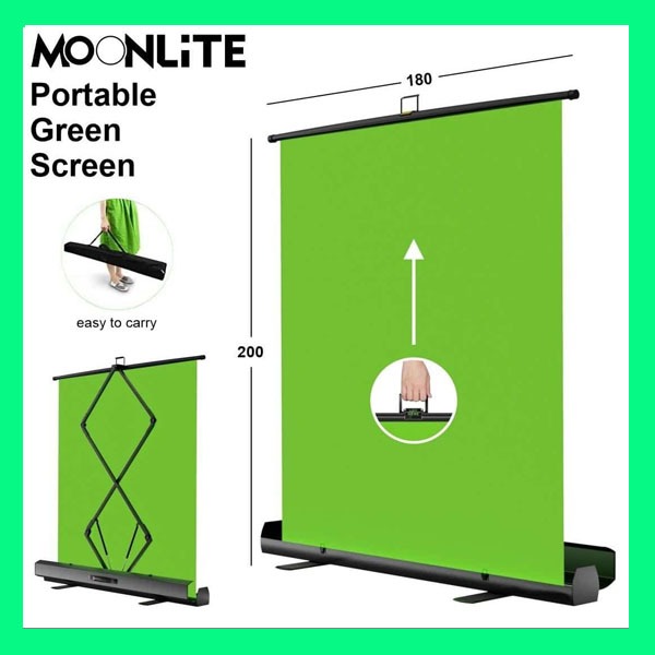 MOONLITE Green Screen Background Portable