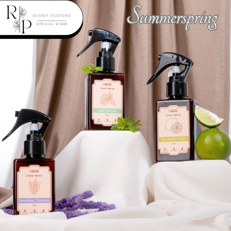 Pengharum Ruangan / Summerspring Linen Spray Bed Essential Oil Spray / Pengharum Kamar Tahan Lama 12