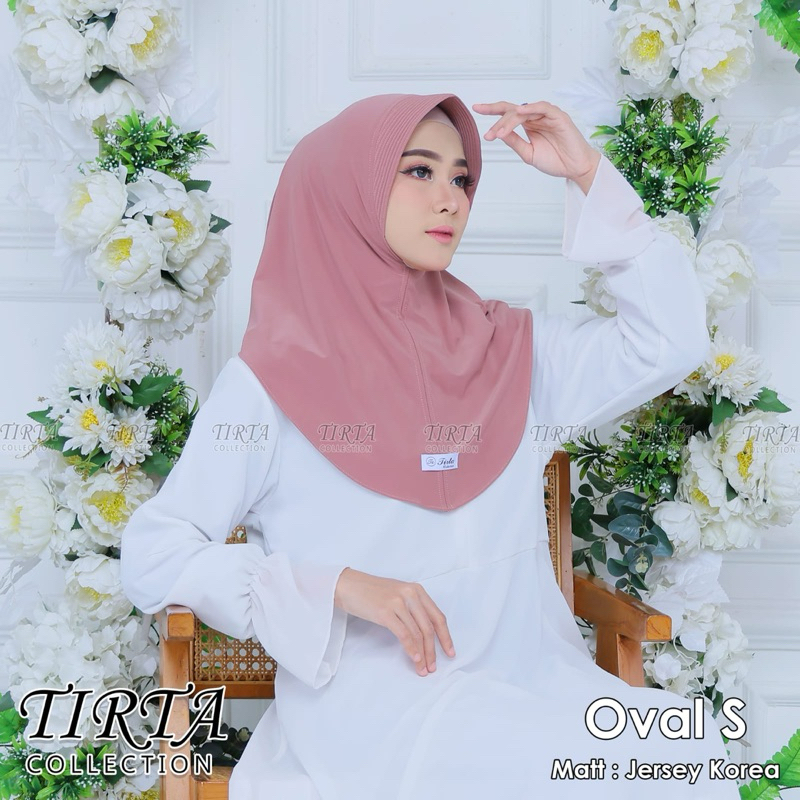 TIRTA-Daily hijab instan bergo pet oval jersey korea size S jilbab terbaru by tirta collection
