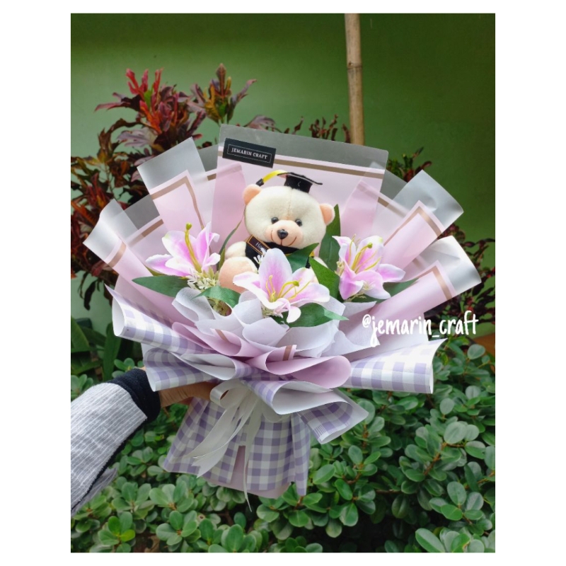 Buket Bunga Lily Graduation Buket Graduation Buket Wisuda