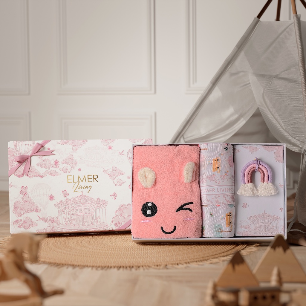 Elmer Living Hampers Handuk Bayi Motif | Handuk Karakter Full Colour