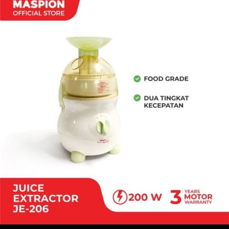MASPION | Juicer Extractor JE - 206 (WAJIB CO BUBBLE WRAP)
