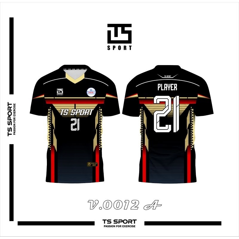 Kaos Jersey Voli Full Printing Gratis Tambah Nama Nomor Logo Sponsor