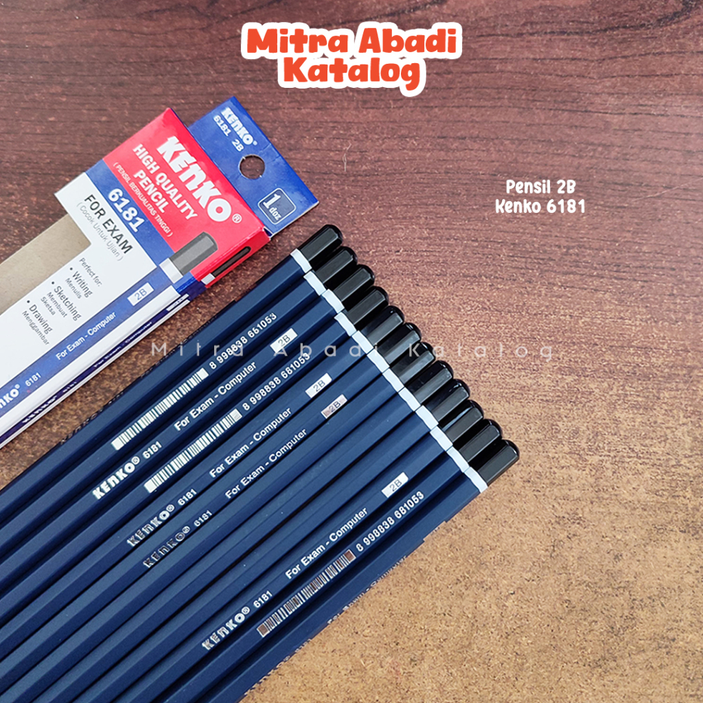 (12 PCS) PENSIL 2B KENKO 6181 / 1 pack pak pencil kayu pena ujian uji komputer un original menulis g