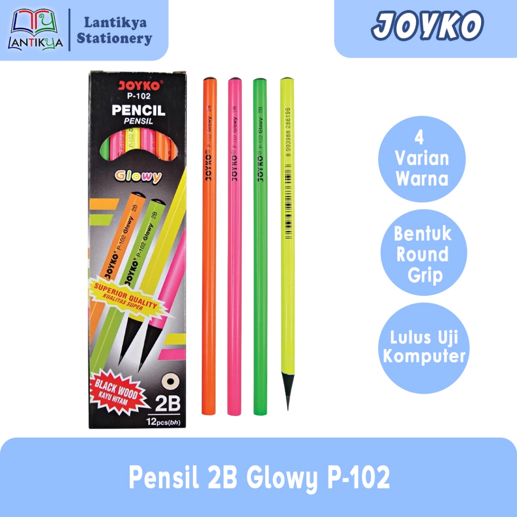 

PENSIL JOYKO P-102 2B GLOWY/2B HITAM/ISI 12 PCS