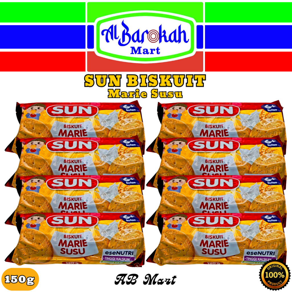 Sun Biskuit Marie Susu 150g