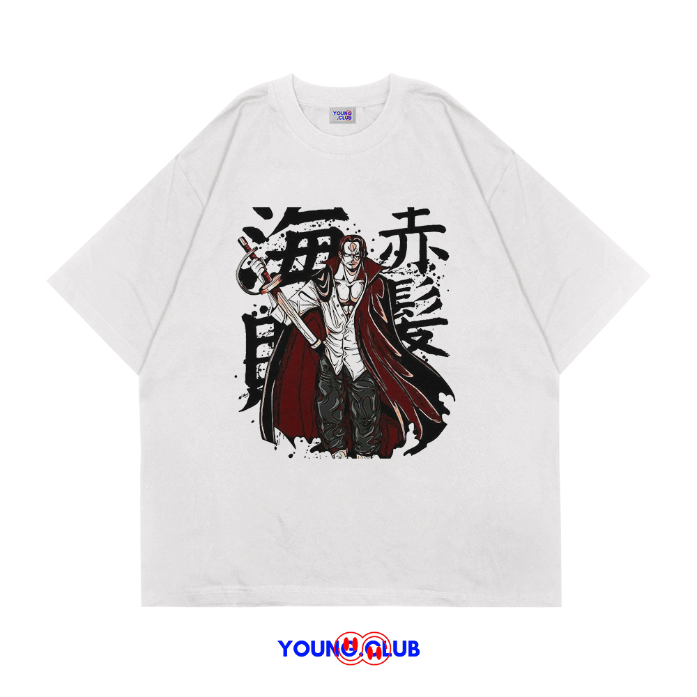 YOUNG.CLUB | KAOS BAJU SHANKS | T-SHIRT OVERSIZE PUTIH STYLE Y2K VINTAGE BOOTLEG GRUNGE SKENA SEKENA