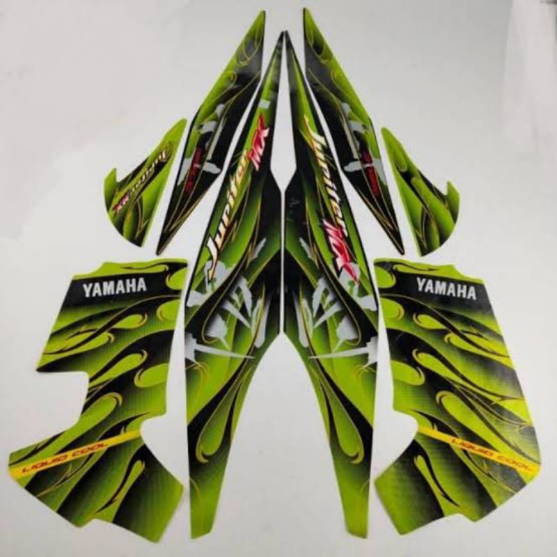 striping stiker yamaha Jupiter mx 135 old hijau