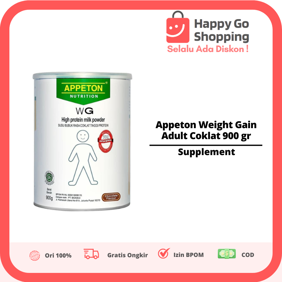 

Appeton Weight Gain Adult Coklat 900 gr