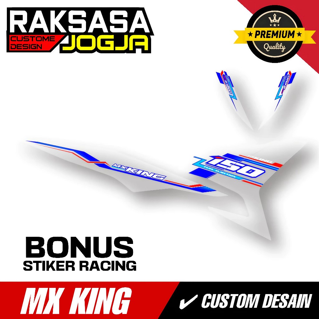 STRIPING CUSTOM MX KING EXCITER / YAMAHA SNIPER 150 MXi / DASAR HITAM / STRIPING YAMAHA Y15ZR / EXCI