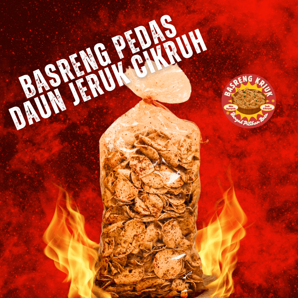 

Basreng Tipis Pedas Daun Jeruk Cikruh 250g - Basreng Kriuk