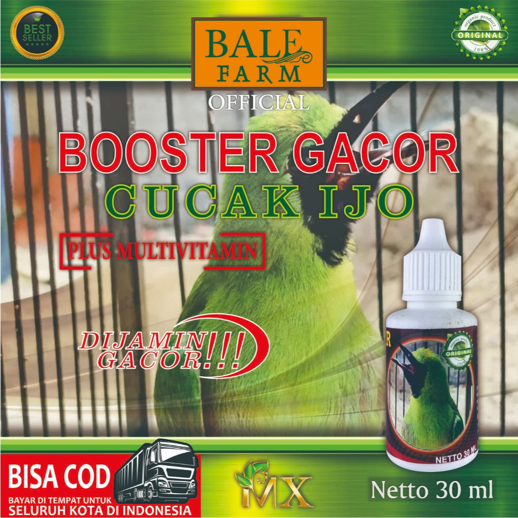 Booster Gacor Burung Cucak Ijo 30ml / Vitamin Burung Cucak Ijo /Burung Cucak Ijo