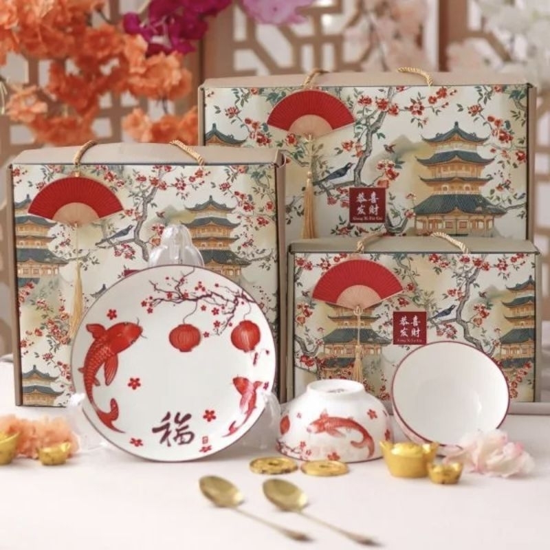 

Hampers Imlek Ceramic Bowl Set