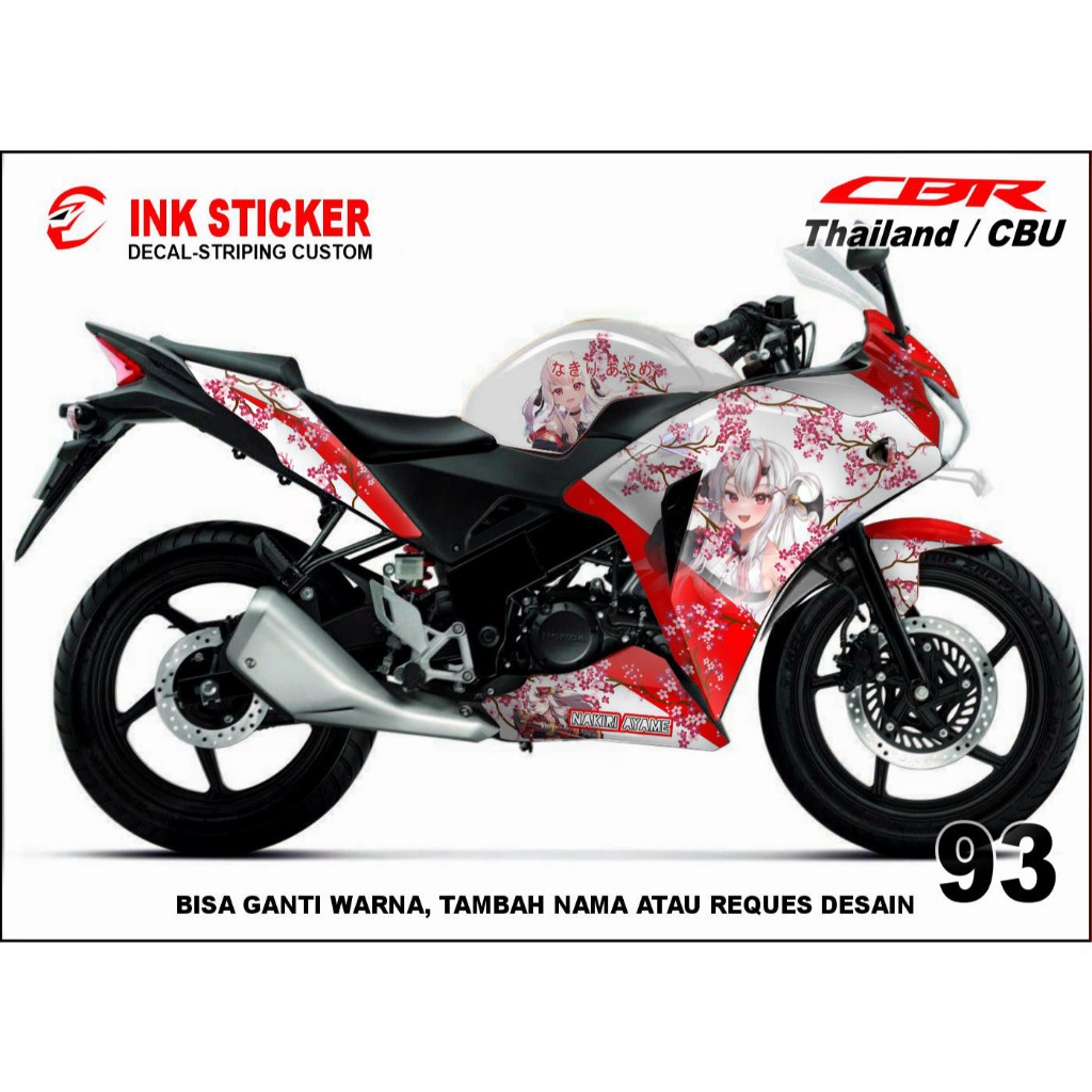 Sticker Decal CBR THAILAND, CBR CBU 150R /250R 93 fullbody