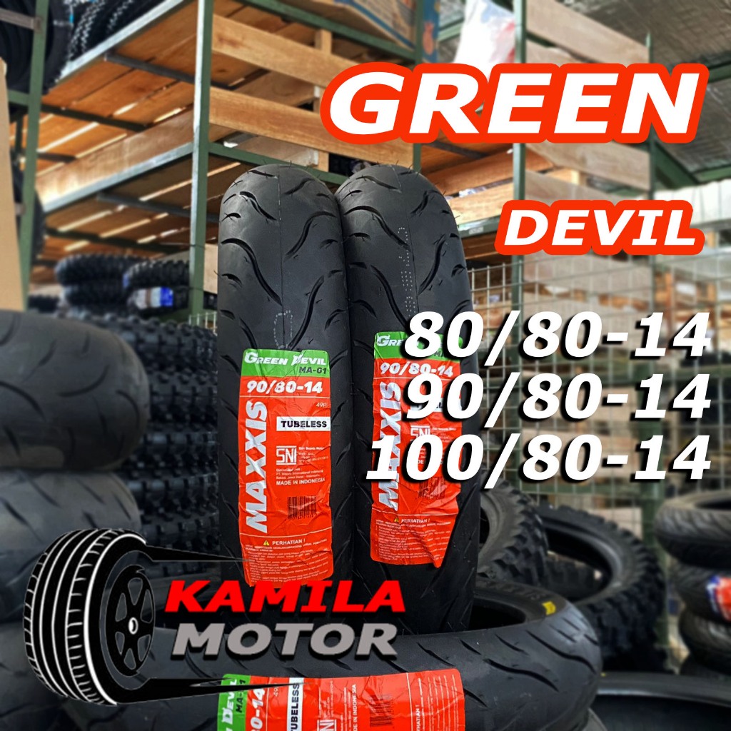 BAN MAXXIS GREEN DEVIL TUBELESS 80/80-14 90/80-14 100/80-14 MIO BEAT VARIO