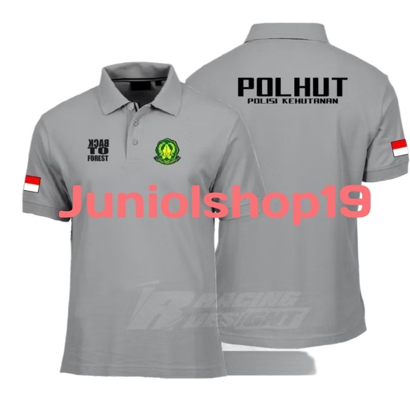 Poloshirt / Kaos Polo POLHUT Polisi Kehutanan full bordir/kaos custum bordir