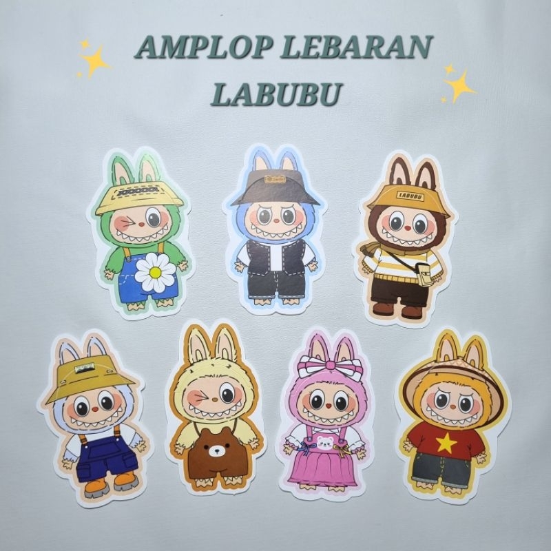 

(Isi 5pcs) Amplop lebaran 3D Hari raya idul fitri labubu