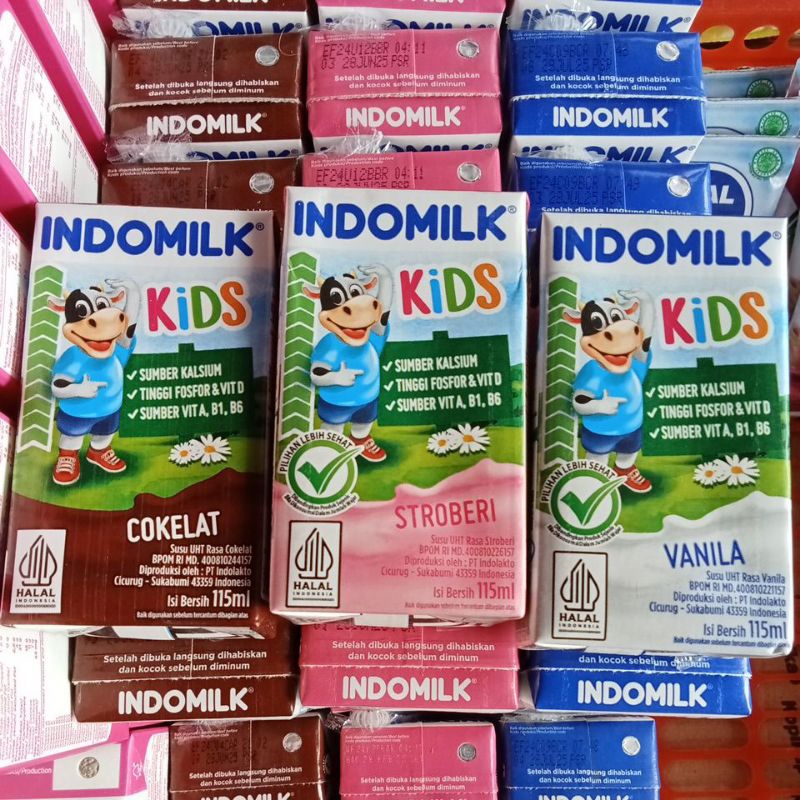 

INDOMILK KIDS SUSU UHT RASA COKLAT & STROBERI 115ml