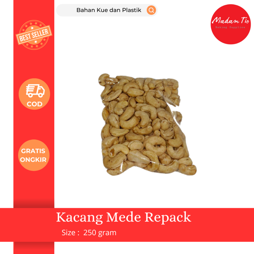 

Kacang Mede 250 gram 1 pcs