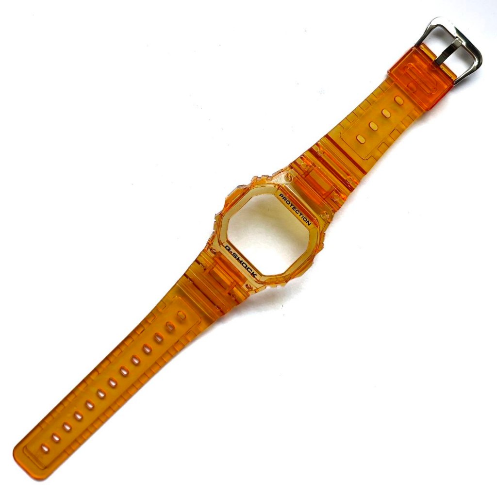 BEZEL STRAP BAND CASIO GSHOCK G SHOCK DW 5600 GW B5600 DW 5030 DW 5035D JELLY CLEAR ORANGE