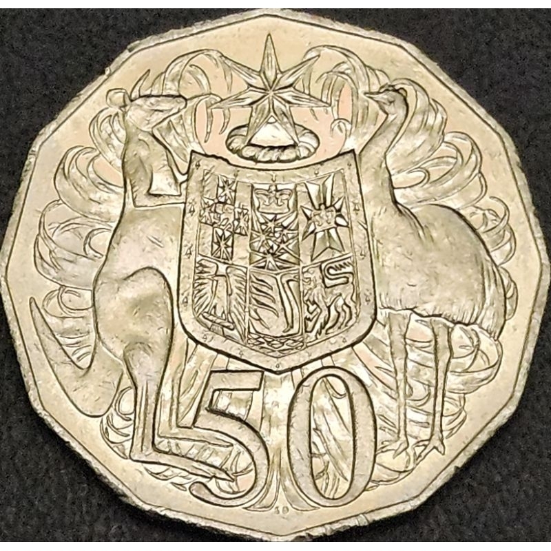 Koin Asing Negara Australia 50 cent kanguru 2006 Ukuran Besar Kondisi Koin Semi Luster Dijamin Origi