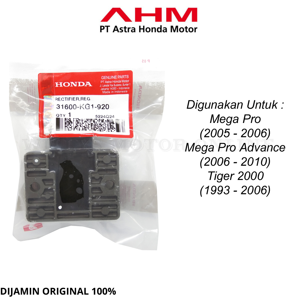 Regulator Tiger,Megapro 31600-KG1-920 AHM / Kiprok Regulator / ORI