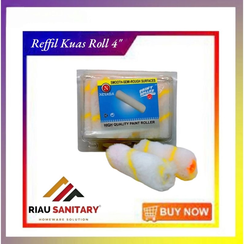 

reffil bulu kuas roll 4 inch/ reffil busa kuas roll 4 inch