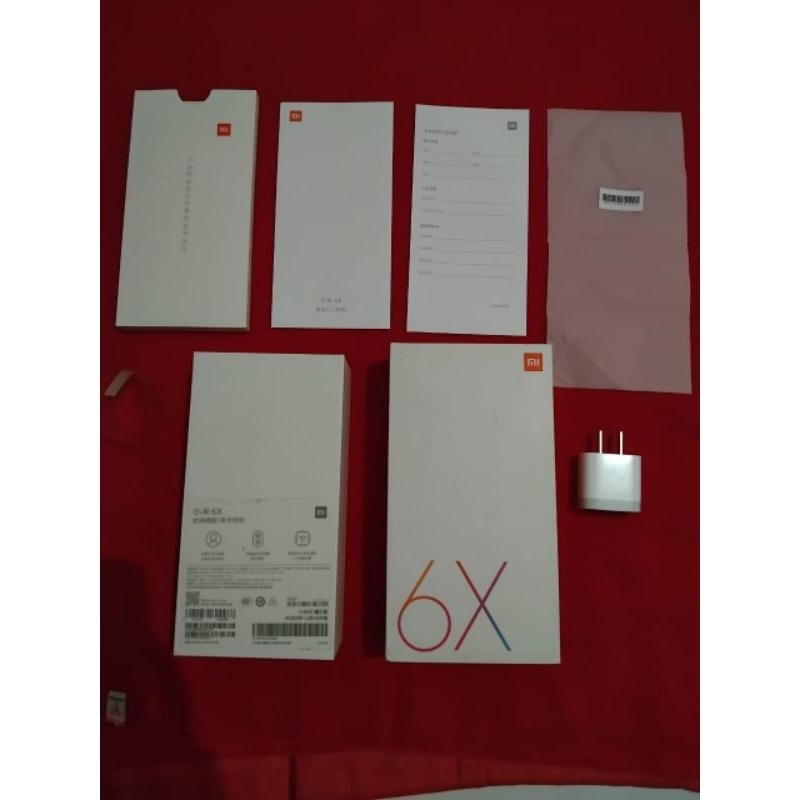 dus box xiaomi redmi 6X original 100% copotan lengkap manual book