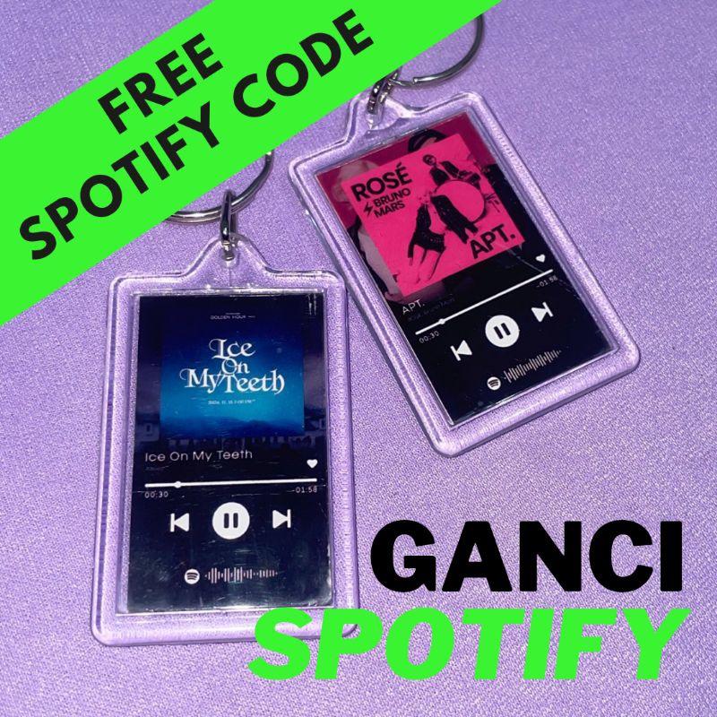 Custom Spotify Acrylic Keychain Ganci Akrilik Spotify