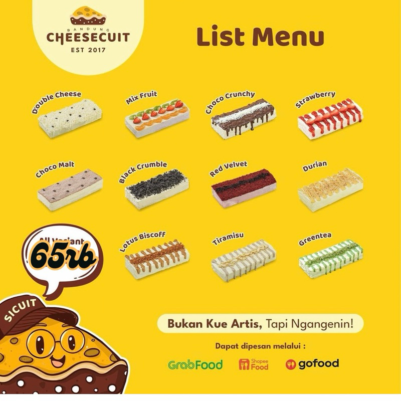 

BANDUNG CHEESECUIT READY SETIAP HARI KHUSUS SAMEDAY/INSTANT