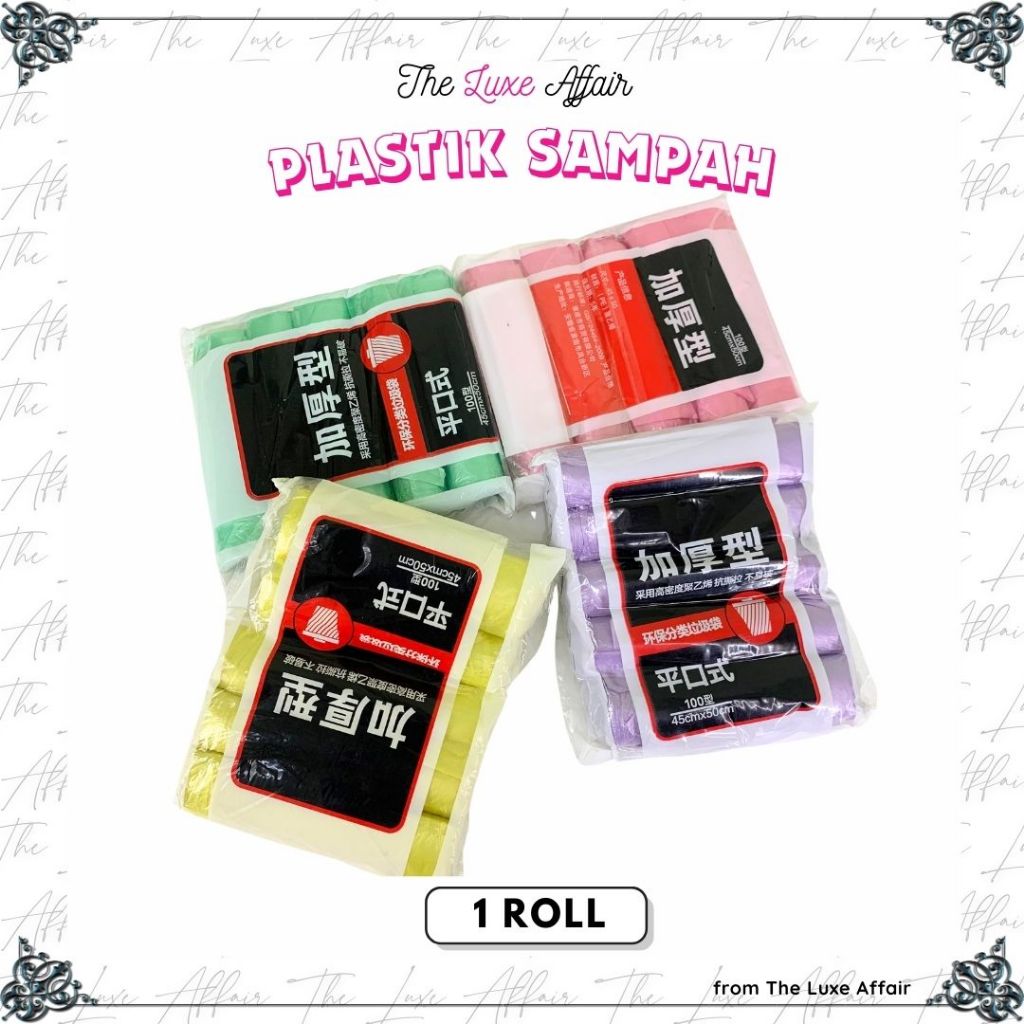Plastik Sampah 5 Roll Kantong Plastik Sampah TrashBag Roll Kantong Plastik Serbaguna Kantong Sampah 