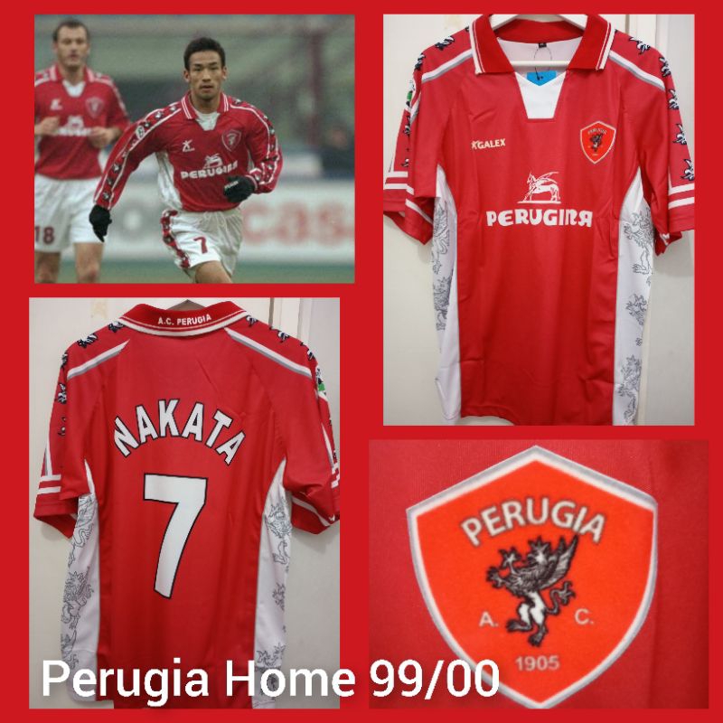 ME JERSEY PERUGIA HOME 1999/20000 - NAKATA 7 - VENDOR LOKAL