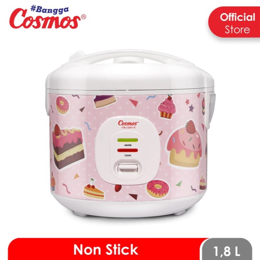 Cosmos CRJ-3301 NC Rice Cooker 3in1 Magic Com (1.8 Liter) CRJ 3301 NC / CRJ3301 NC / CRJ 3301NC