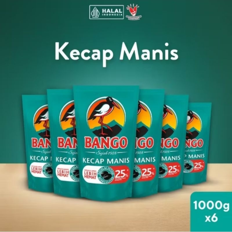 

Bango Kecap Manis 1000g/735ML ( isi 6)