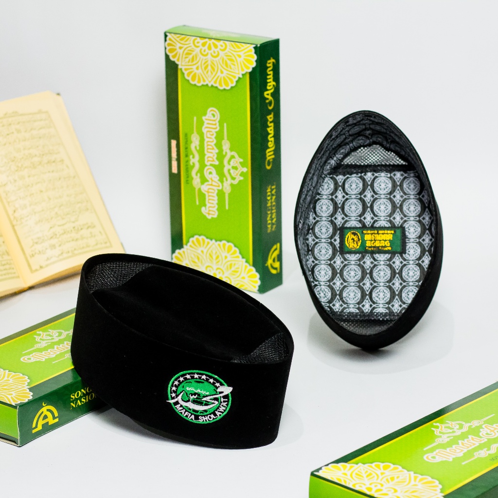 Peci Kopiah Songkok Kopiah Hitam Bordir Logo Mafia Sholawat
