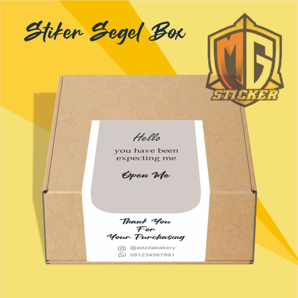 

Stiker Segel Box Kotak Kardus Packing Kemasan Hampers Jan25