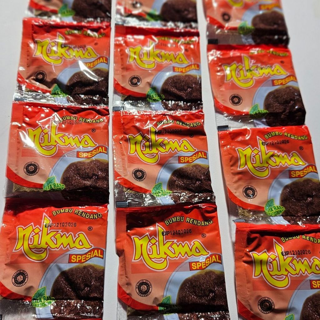 

Bumbu Masak Padang Nikma Rendang Halal Spesial - Isi 3 Renceng (36 Sachet) Paket Hemat Asli Minang