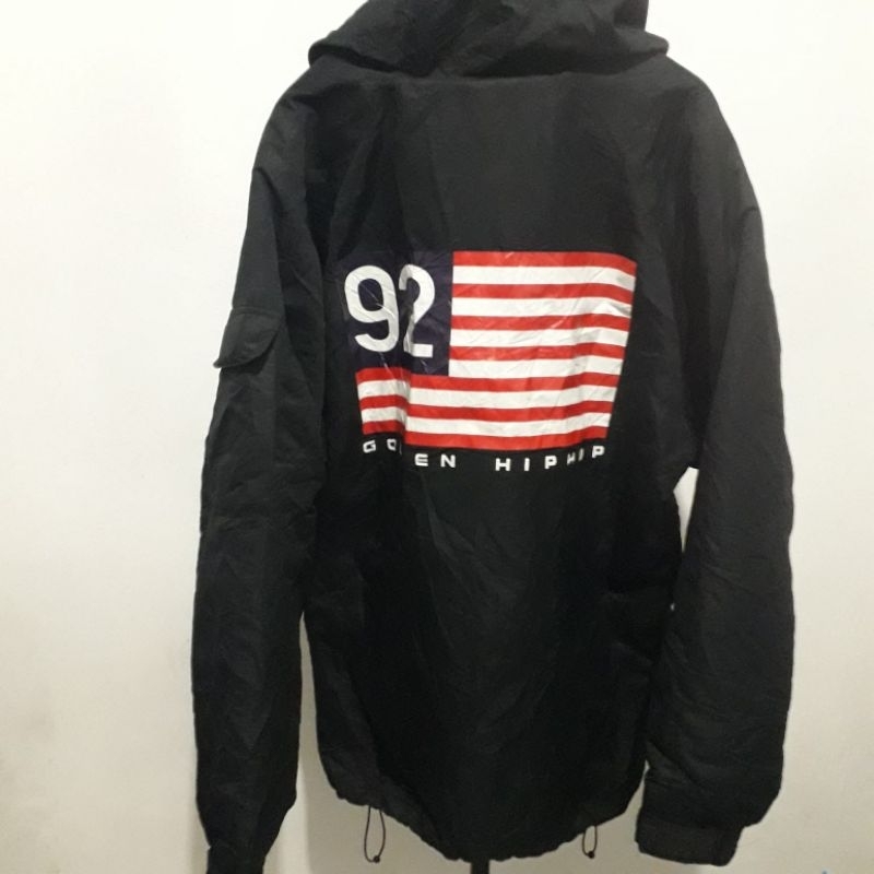 Papowcloth - Jaket Outdor Southplay Ecwcs/Big Logo/Warna Hitam Pekat/Saku Samping/NO MINUS/Sablon NO